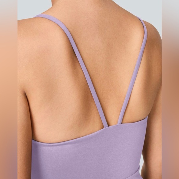 Backless Side Invisible Zipper Pocket Wide Leg Quick Dry Resort Slip Jumpsuit - Picture 4 of 5